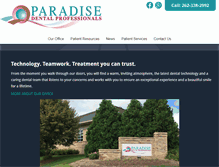 Tablet Screenshot of paradisedentalprofessionals.com